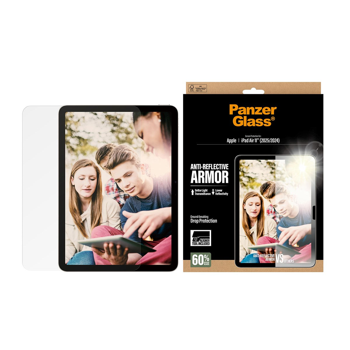 PanzerGlass® Anti-Reflective Armor Displayschutz iPad Air 11